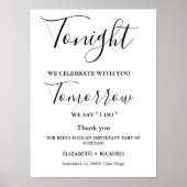 Heute Abend feiern wir das Zeichen für das Abendes Poster (Vorne)