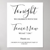 Heute Abend feiern wir das Zeichen für das Abendes Poster (Vorne)