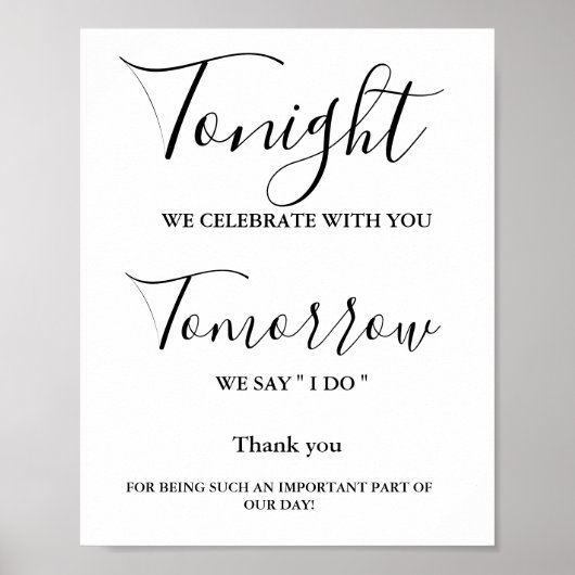 Heute Abend feiern wir das Zeichen für das Abendes Poster (Vorne)