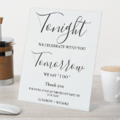 Heute Abend feiern wir das Zeichen für das Abendes Sockelschild (In Situ)