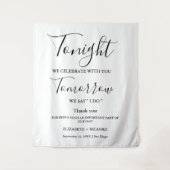 Heute Abend feiern wir das Zeichen für das Abendes Wandteppich (Vorderseite)