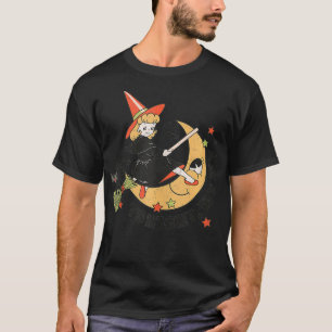 Heute Abend fliegen wir Black Cat Niedlich Hexe Br T-Shirt