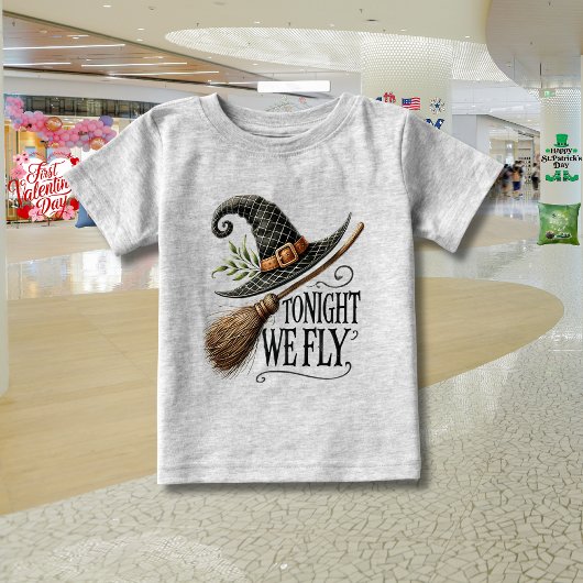 Heute Abend fliegen wir Halloween Baby T-shirt