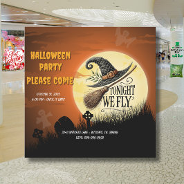 Heute Abend fliegen wir Halloween Einladung