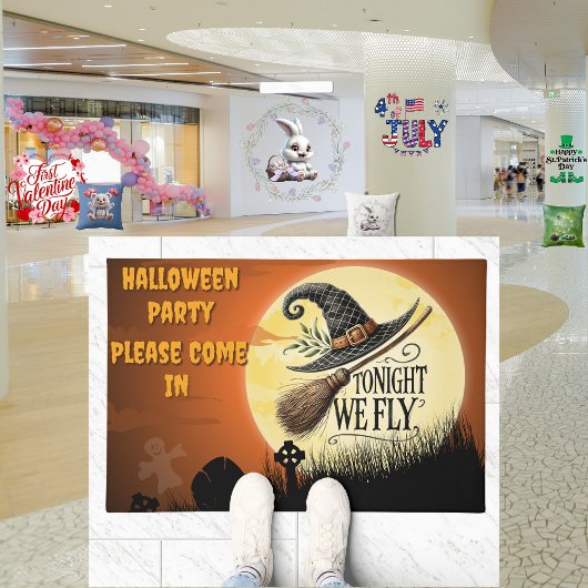 Heute Abend fliegen wir Halloween Fußmatte