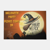 Heute Abend fliegen wir Halloween Fußmatte (Vorderseite)