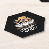 Heute Abend fliegen wir Halloween-Hühnchen Untersetzer (angewinkelt)