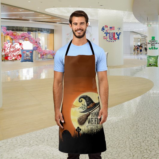 Heute Abend fliegen wir Halloween Schürze