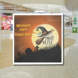 Heute Abend fliegen wir Halloween Serviette
