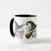 Heute Abend fliegen wir Halloween Tasse (Vorderseite Links)