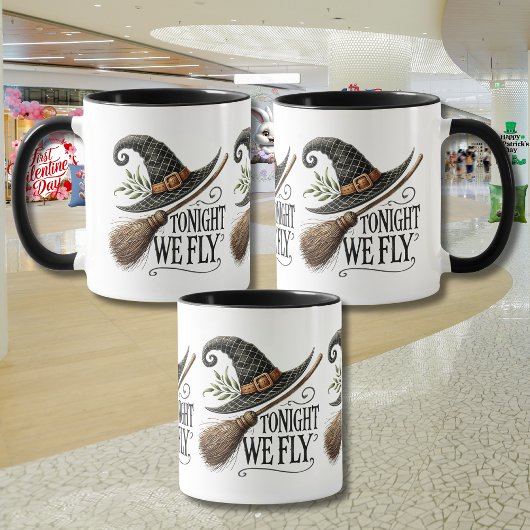 Heute Abend fliegen wir Halloween Tasse