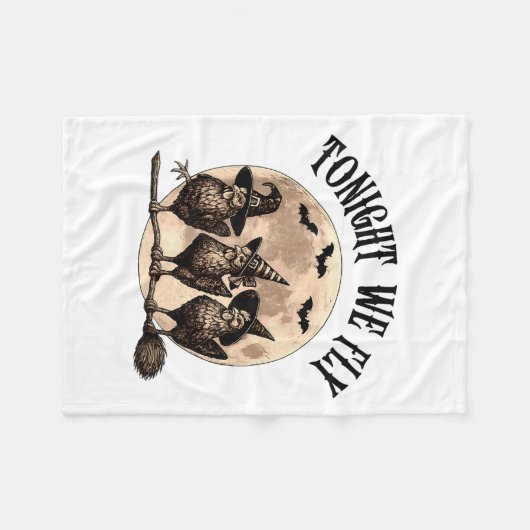Heute Abend fliegen wir mit drei Hühnern zu Hallow Fleecedecke (Vorderseite (Horizontal))