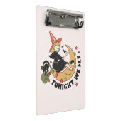 Heute Abend fliegen wir Niedlich Hexe Mini Klemmbrett (Schrägansicht)