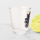Heute Abend fliegen wir - Schwarze Hexenkatze Schnapsglas (Links)