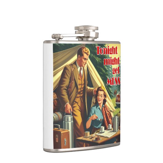 Heute Abend könnte das Camping von Messy sein Flachmann (Rechts)