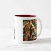 Heute Abend könnte das Camping von Messy sein Zweifarbige Tasse (VorderseiteRechts)