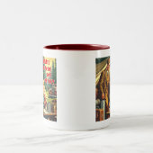 Heute Abend könnte das Camping von Messy sein Zweifarbige Tasse (Mittel)