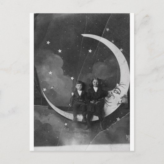 Heute Abend sind wir über dem Mond! Postkarte (Vorderseite)