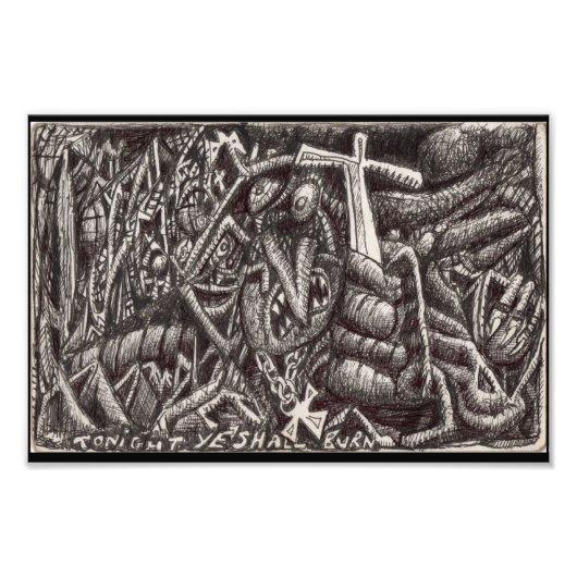 "Heute Abend sollt ihr brennen!" Fotodruck (Vorne)