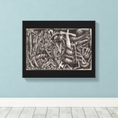 "Heute Abend sollt ihr brennen!" Leinwanddruck (Insitu (Holzboden))