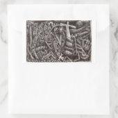 "Heute Abend sollt ihr brennen!" Rechteckiger Aufkleber (Tasche)