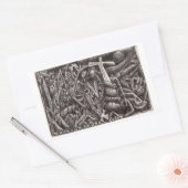 "Heute Abend sollt ihr brennen!" Rechteckiger Aufkleber (Umschlag)