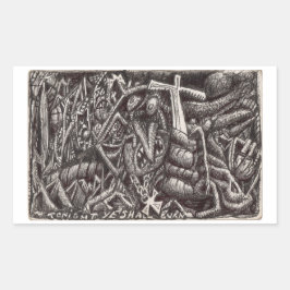 "Heute Abend sollt ihr brennen!" Rechteckiger Aufkleber