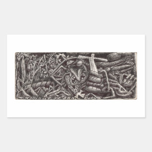 "Heute Abend sollt ihr brennen!" Rechteckiger Aufkleber