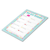 Heute - Aqua Bright Stripe Notepad Notizblock (angewinkelt)