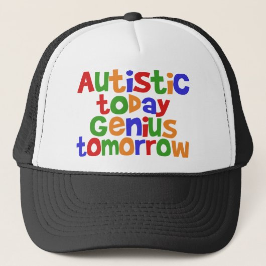 Heute autistisch truckerkappe (Vorderseite)