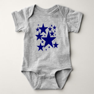 Heute Beste Auszeichnung! Blue Star Ruffle Baby Strampler