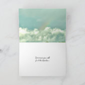 Heute bewölkt, morgen Regenbogen, fühlen Sie sich  Karte (Innenseite)