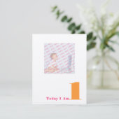 Heute bin ich 1 einladung (Stehend Vorderseite)