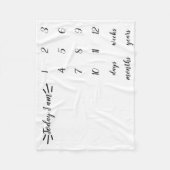 Heute bin ich Baby Milestone Blanket Fleecedecke (Vorderseite)