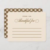 Heute bin ich dankbar für Erntedank Dinner Cards Begleitkarte (Vorne/Hinten)