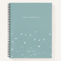 Heute bin ich dankbar Zitat Hearts Notebook