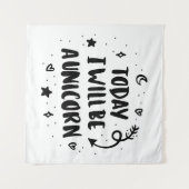 Heute bin ich ein Einhorn Wandteppich (Vorderseite (Horizontal))