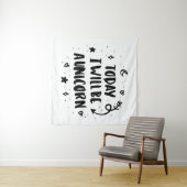 Heute bin ich ein Einhorn Wandteppich (Beispiel (Horizontal))