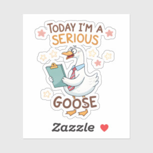 Heute bin ich ein ernster Gänsehaut-Sticker - Meme Aufkleber
