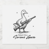 Heute bin ich ein ernster Gänsehiebhaber, der mit  Bierflaschenetikett (Einzelnes Label)