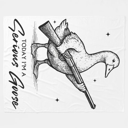 Heute bin ich ein ernster Gänsehiebhaber, der mit Fleecedecke (Vorderseite (Horizontal))