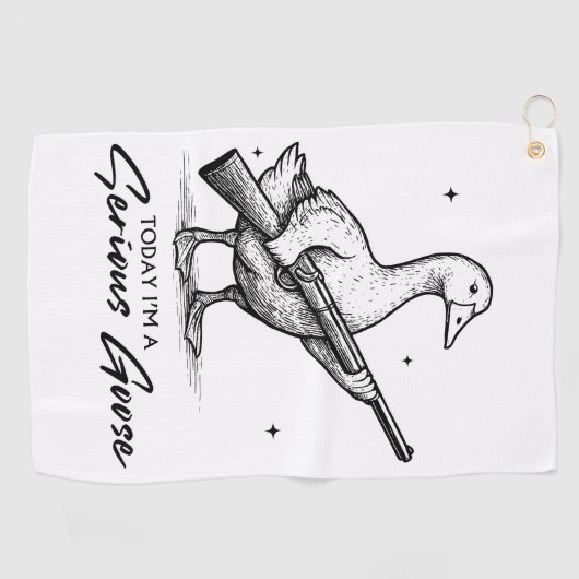 Heute bin ich ein ernster Gänsehiebhaber, der mit  Golfhandtuch (Horizontal)