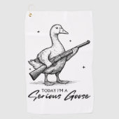 Heute bin ich ein ernster Gänsehiebhaber, der mit  Golfhandtuch (Vorderseite)