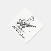 Heute bin ich ein ernster Gänsehiebhaber, der mit Serviette (Ecke)