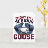 Heute bin ich ein ernstes Gänse T-Shirt Funny Body Karte (Gelbe Blume)