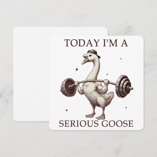 Heute bin ich eine ernste Gans (Vorne/Hinten)