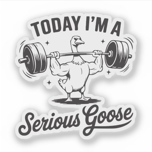 Heute bin ich eine ernsthafte Gans Aufkleber (Vorderseite)