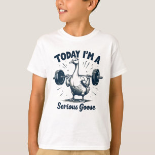 Heute bin ich eine ernsthafte Gans, die Gewichte i T-Shirt