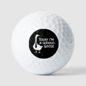 Heute bin ich eine ernsthafte lustige Bürogans Golfball (Vorderseite)