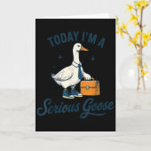 Heute bin ich eine Gans für ernsthafte Gänseliebha Karte (Gelbe Blume)